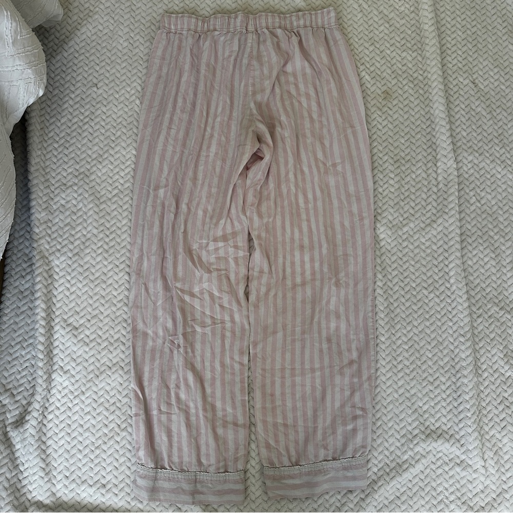 Victoria's Secret Light Pink Striped Pajama Bottoms